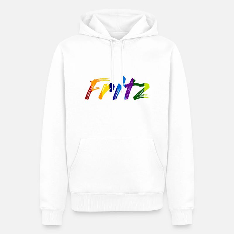 Fritz - Sweat à capuche Premium bio Homme - blanc