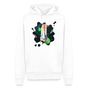 Space Shuttle spacecraft universe gift idea - Men’s Premium Organic Hoodie - white - Front - Nico (187cm)