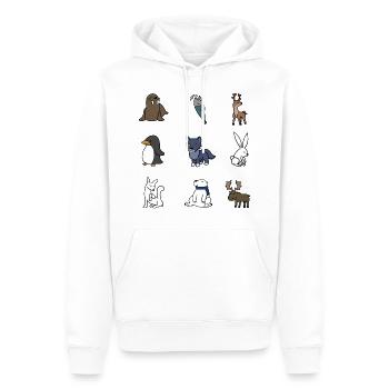 Niedliche Winter Tiere - Männer Premium Bio Hoodie - Weiß - Vorne - Nico (187cm)