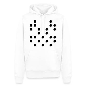 RandomBlackDot89 - Men’s Premium Organic Hoodie - white - Front - Nico (187cm)