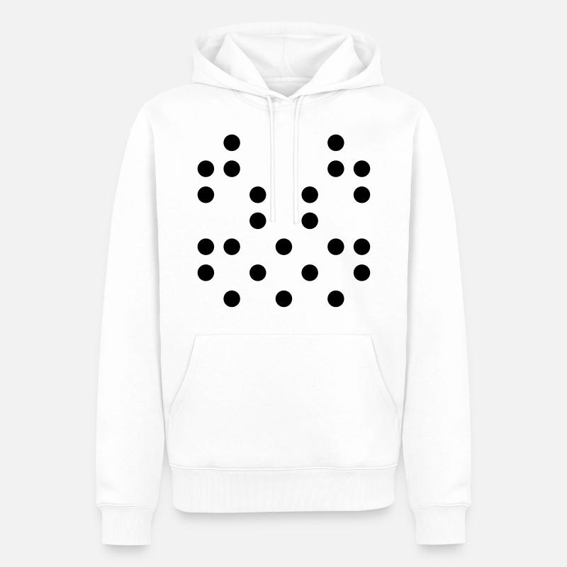 RandomBlackDot89 - Männer Premium Bio Hoodie - Weiß