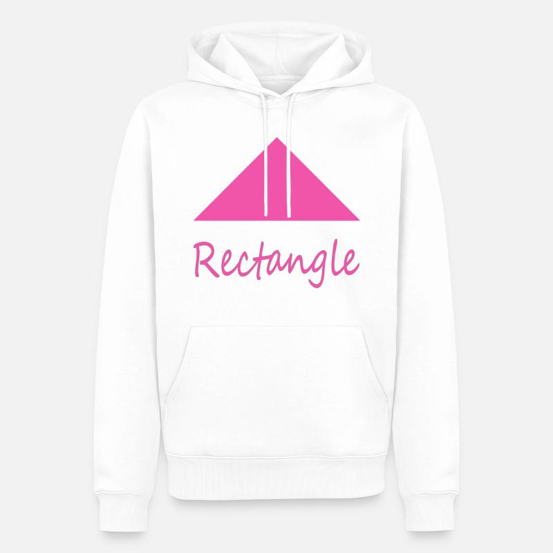 Falsche Rechteckform - Männer Premium Bio Hoodie - Weiß