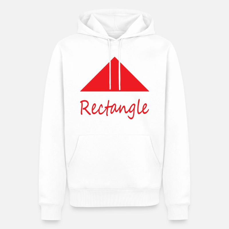 Mauvaise forme de rectangle - Sweat à capuche Premium bio Homme - blanc