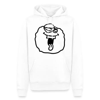cercle de balle autour du visage de rire monstre de tête drôle - Sweat à capuche Premium bio Homme - blanc - Devant - Nico (187cm)