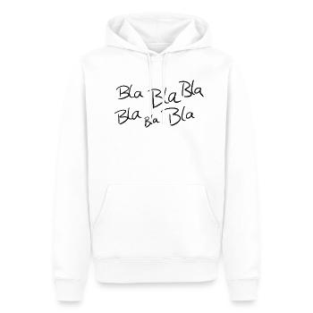 Blabla labern reden frech lustig gesprächig - Männer Premium Bio Hoodie - Weiß - Vorne - Nico (187cm)