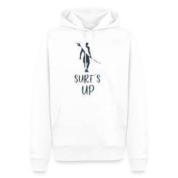 Surf, surf, surfing - Sweat à capuche Premium bio Homme - blanc - Devant - Nico (187cm)