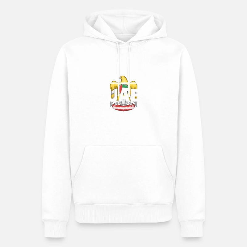 Emblème des Emirats Arabes Unis - Sweat à capuche Premium bio Homme - blanc