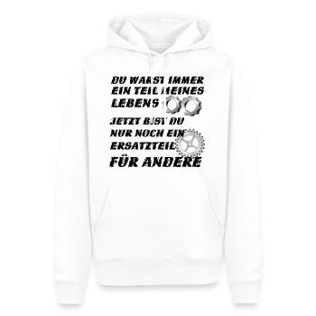 Du warst immer Teil meines Lebens! - Männer Premium Bio Hoodie - Weiß - Vorne - Nico (187cm)