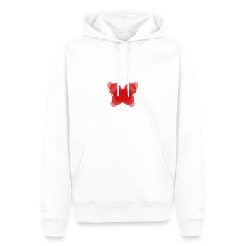 papillon - Sweat à capuche Premium bio Homme - blanc - Devant - Nico (187cm)
