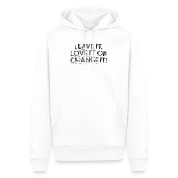 Citations Vie - Sweat à capuche Premium bio Homme - blanc - Devant - Nico (187cm)