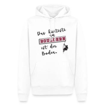 bouldering - Sweat à capuche Premium bio Homme - blanc - Devant - Nico (187cm)