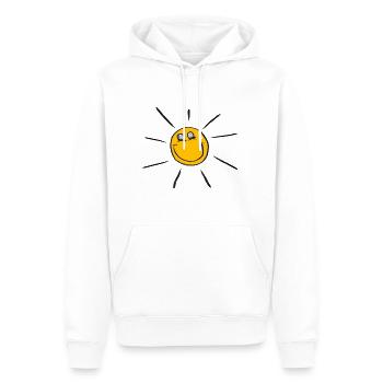 sun - Men’s Premium Organic Hoodie - white - Front - Nico (187cm)