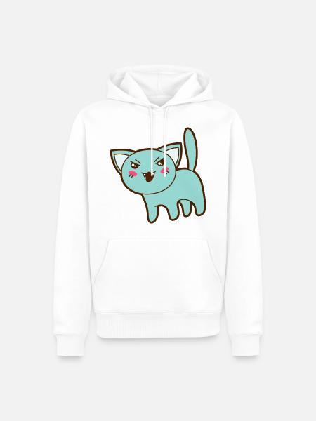Halloween cat - Men’s Premium Organic Hoodie - white