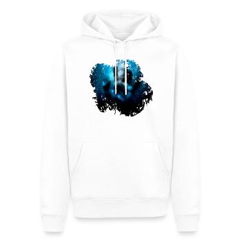 Cooles Hand Design Horror Killer - Männer Premium Bio Hoodie - Weiß - Vorne - Nico (187cm)