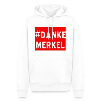Danke Merkel - Männer Premium Bio Hoodie - Weiß - Vorne - Nico (187cm)