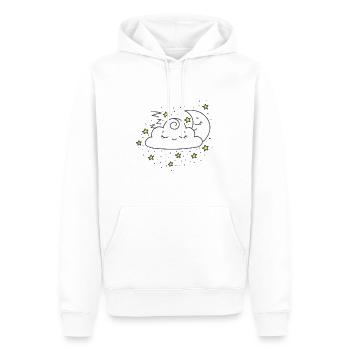 Wolke - Männer Premium Bio Hoodie - Weiß - Vorne - Nico (187cm)