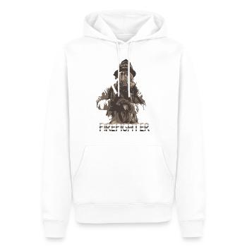 fireman - Men’s Premium Organic Hoodie - white - Front - Nico (187cm)