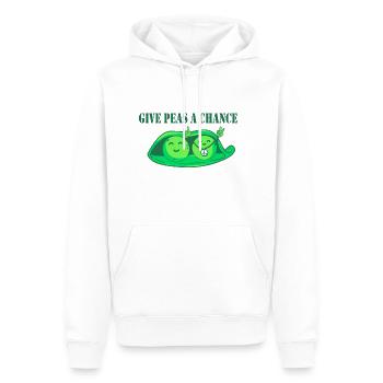 Cadeau végétalien hippie opportunité de paix végétarienne - Sweat à capuche Premium bio Homme - blanc - Devant - Nico (187cm)