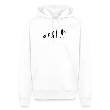 Evolution FLOSS garçon fille poumons fille enfants adolescent - Sweat à capuche Premium bio Homme - blanc - Devant - Nico (187cm)