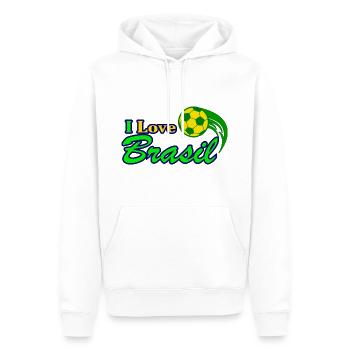 Brasil Geschenkidee - Männer Premium Bio Hoodie - Weiß - Vorne - Nico (187cm)