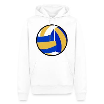 Idée cadeau beachvolleyball pour joueur de volleyball - Sweat à capuche Premium bio Homme - blanc - Devant - Nico (187cm)