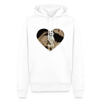 Niedliches Erdmännchen - Männer Premium Bio Hoodie - Weiß - Vorne - Nico (187cm)