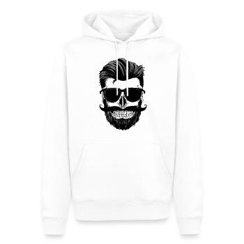 Totenkopf Sonnenbrille Bart Skull Geschenk - Männer Premium Bio Hoodie - Weiß - Vorne - Nico (187cm)