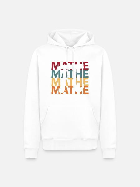 Mathe Mathematik Mathematiker - Männer Premium Bio Hoodie - Weiß