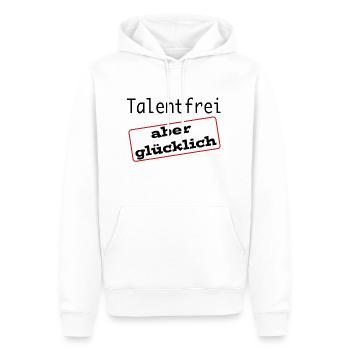 Sans talent mais heureux - Sweat à capuche Premium bio Homme - blanc - Devant - Nico (187cm)