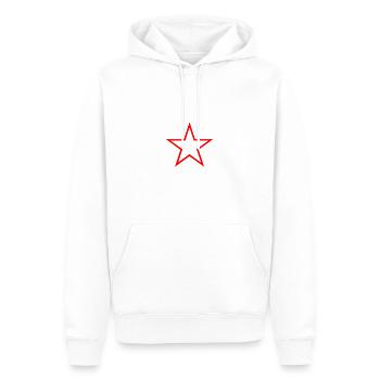 Roter Stern - Männer Premium Bio Hoodie - Weiß - Vorne - Nico (187cm)