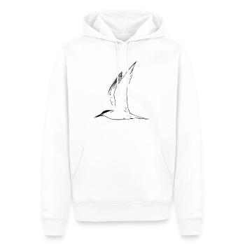 mouette - Sweat à capuche Premium bio Homme - blanc - Devant - Nico (187cm)