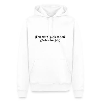 I integrated in 3/2 (the second time) - Men’s Premium Organic Hoodie - white - Front - Nico (187cm)