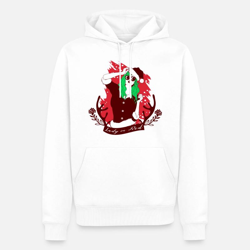Weihnachts wunschzettel damen Weihnachtsmann - Männer Premium Bio Hoodie - Weiß