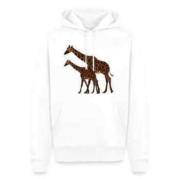 Girafe - Sweat à capuche Premium bio Homme - blanc - Devant - Nico (187cm)