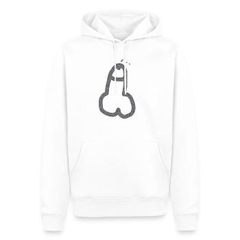 Penis - Männer Premium Bio Hoodie - Weiß - Vorne - Nico (187cm)