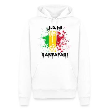 JAH RASTAFARI - Sweat à capuche Premium bio Homme - blanc - Devant - Nico (187cm)