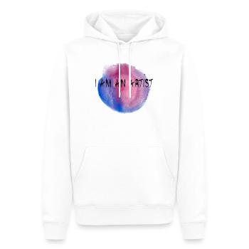 Jeg er kunstner / kunstner / gave - Herre Premium økologisk hoodie - hvid - Foran - Nico (187cm)