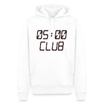 5 AM Club Early Bird Hustle Lifestyle Workout - Männer Premium Bio Hoodie - Weiß - Vorne - Nico (187cm)