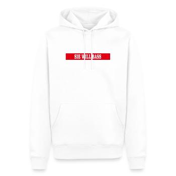 She wants bass - Men’s Premium Organic Hoodie - white - Front - Nico (187cm)