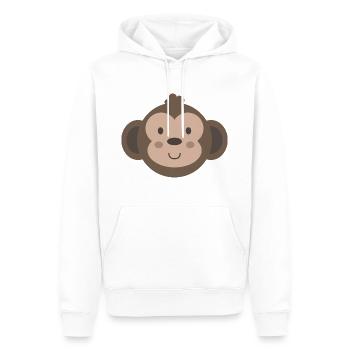 Monkey gift kid baby kids cute christening animal - Men’s Premium Organic Hoodie - white - Front - Nico (187cm)