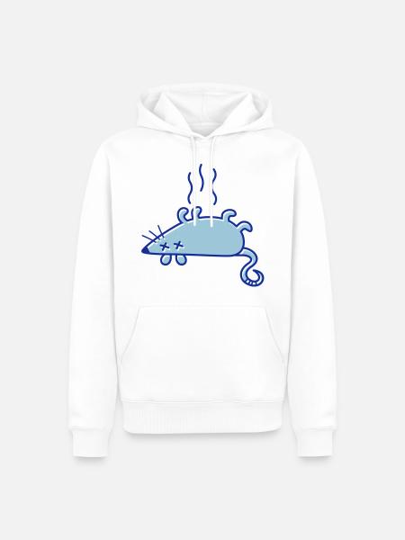 A dead mouse - Men’s Premium Organic Hoodie - white
