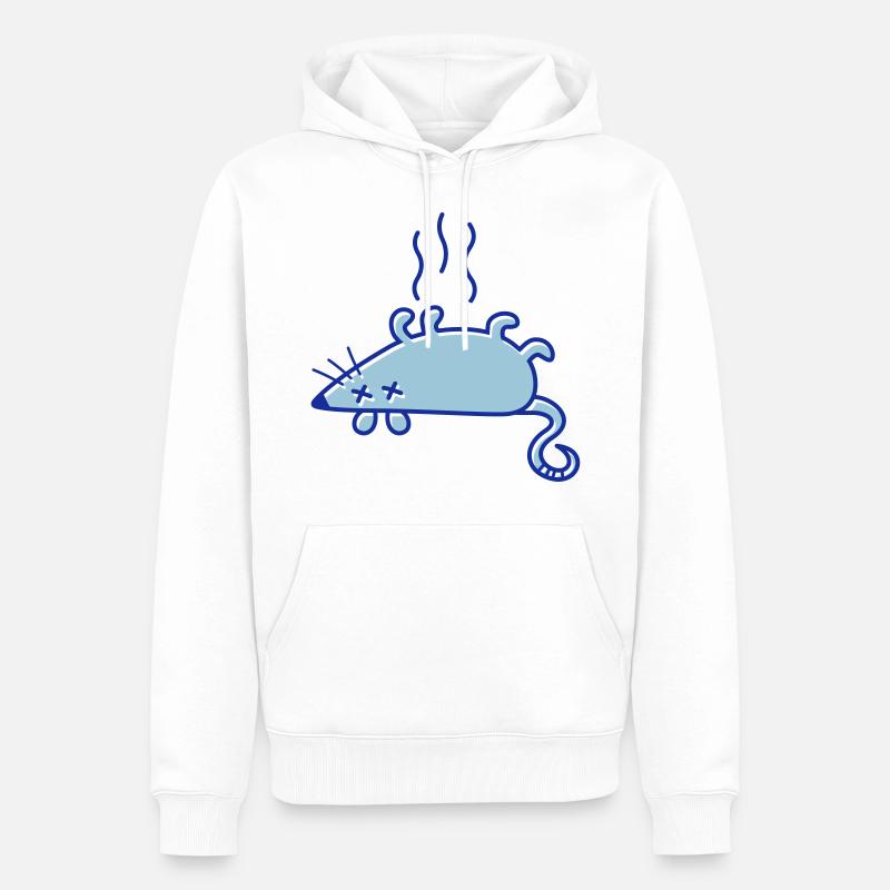 Eine tote Maus - Männer Premium Bio Hoodie - Weiß