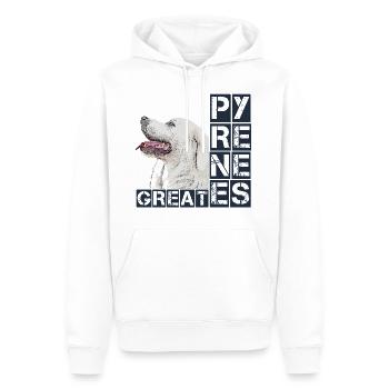 Great Pyrenees Pyrenees Pyrenees Chien chien race - Sweat à capuche Premium bio Homme - blanc - Devant - Nico (187cm)