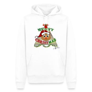 Christmas Christmas Christmas Christmas X-Mas - Men’s Premium Organic Hoodie - white - Front - Nico (187cm)