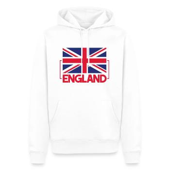 Angleterre - Sweat à capuche Premium bio Homme - blanc - Devant - Nico (187cm)