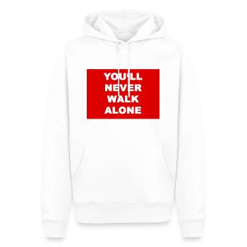 you never walk alone RED's style - Männer Premium Bio Hoodie - Weiß - Vorne - Nico (187cm)