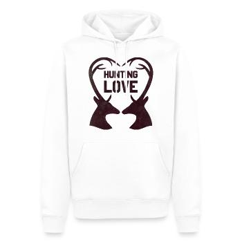 Jäger Liebe Geschenk Jagd - Männer Premium Bio Hoodie - Weiß - Vorne - Nico (187cm)