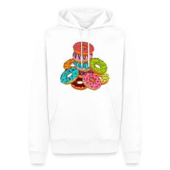 beignet - Sweat à capuche Premium bio Homme - blanc - Devant - Nico (187cm)