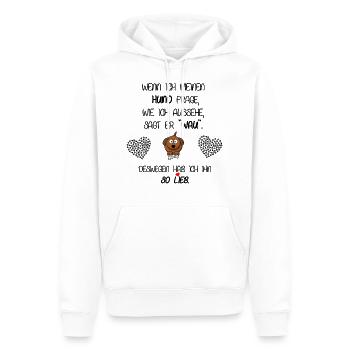 Süßer Hunde Spruch - Männer Premium Bio Hoodie - Weiß - Vorne - Nico (187cm)