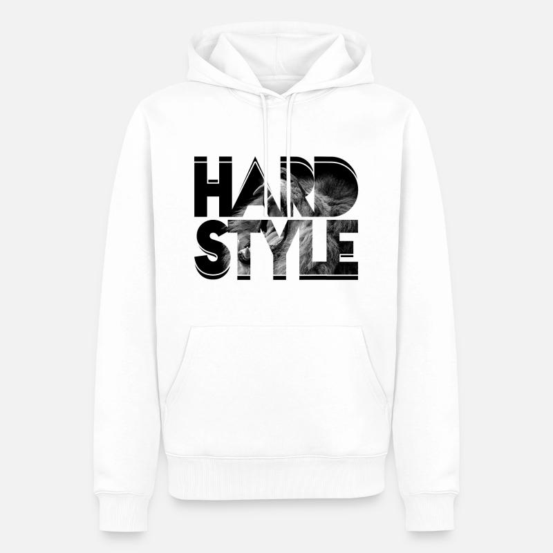 HARDSTYLE, GESCHENK - Männer Premium Bio Hoodie - Weiß